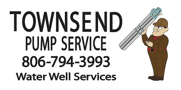 Townsend Pump Services logo, 806.794.3993, Water Well Services