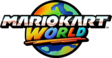 Mario Kart World Logo with a brightly colored globe